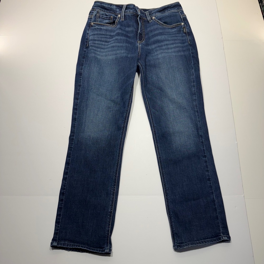 Silver Jeans Co Suki Straight Crop Jeans W30 L27 Dark Wash Denim L43980CVS376